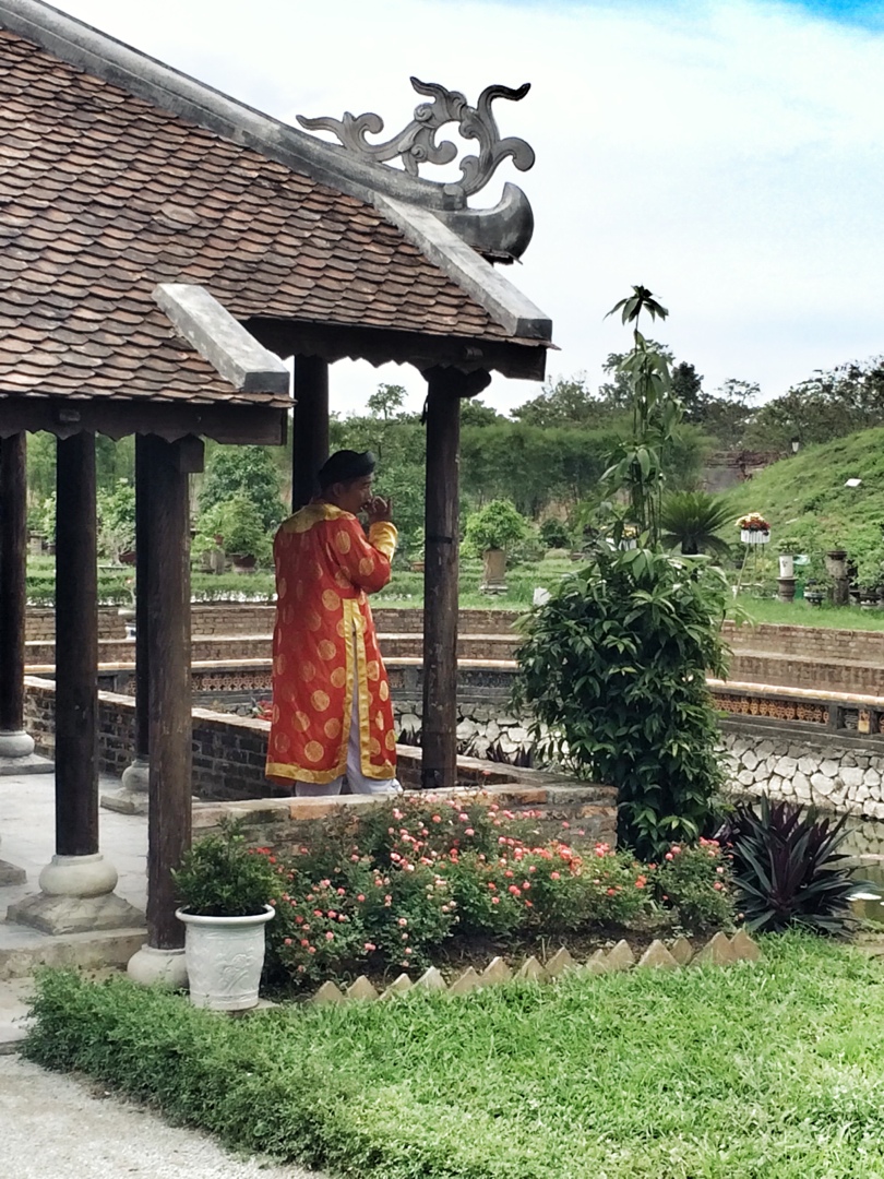 Monk in hue vietnam citadel