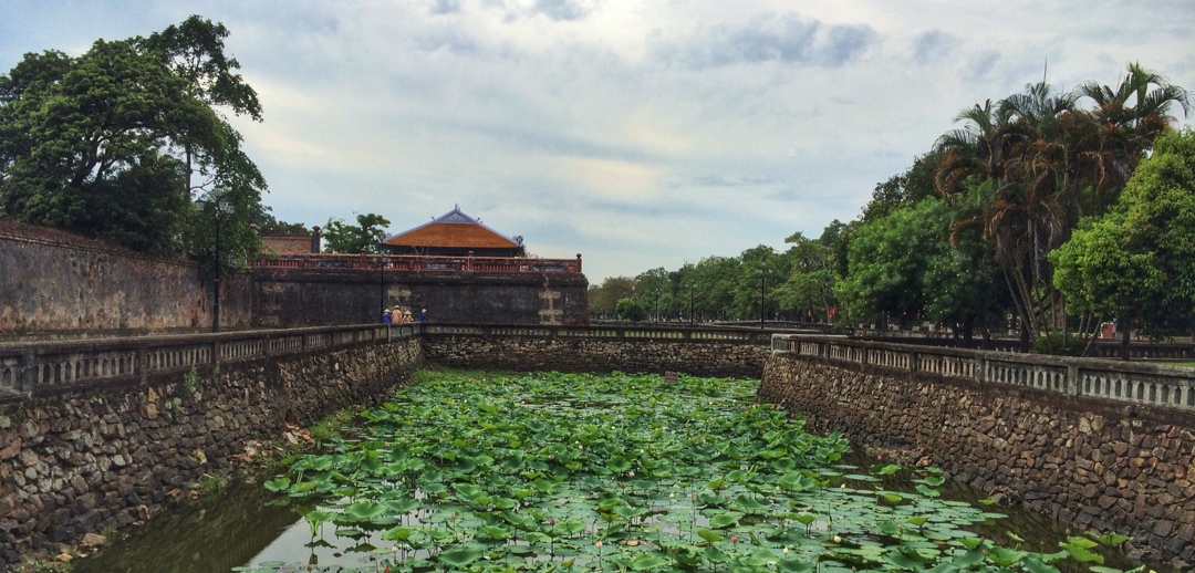 Lotus lake in hue vietnam